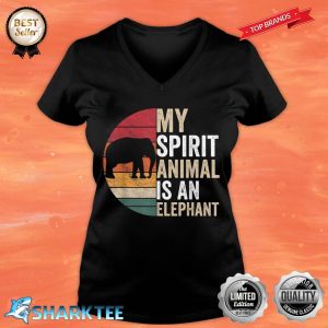 My Spirit Animal Is An Elephant Elephant Lover Apparel V-neck