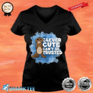 Otter with a Tire Iron Twisted Spirit Animal V-neck