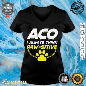 ACO Animal Rescue Officer Dog paw Pawsitive v-neck