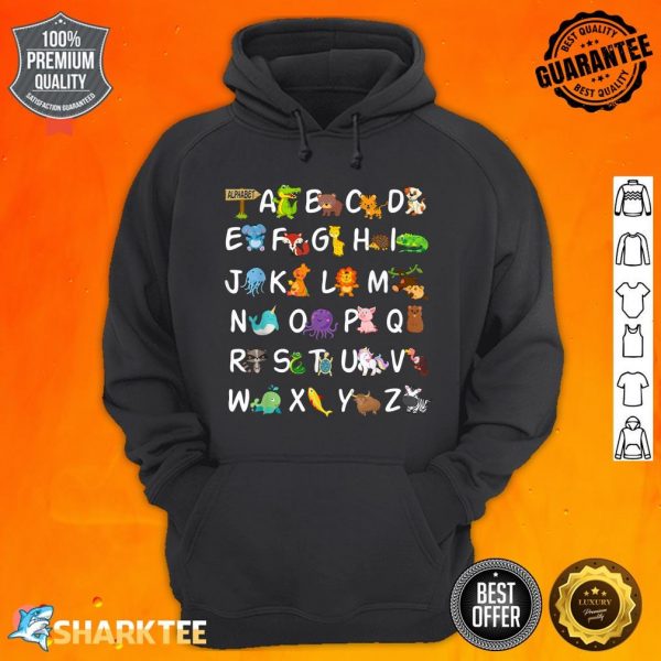 Alphabet Animal ABCs Learning Kindergarten School Teacher hoodie