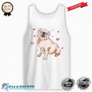 Dog Owner Pet Animal Lover Heart Cute English Bulldog Tank-top