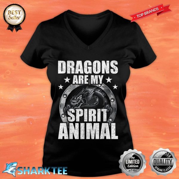 Dragons Are My Spirit Animal Animal Lover V-neck