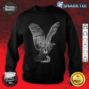 Eagle Imprint American Animal Bald Eagle Patriotic Bird Art sweatshirt