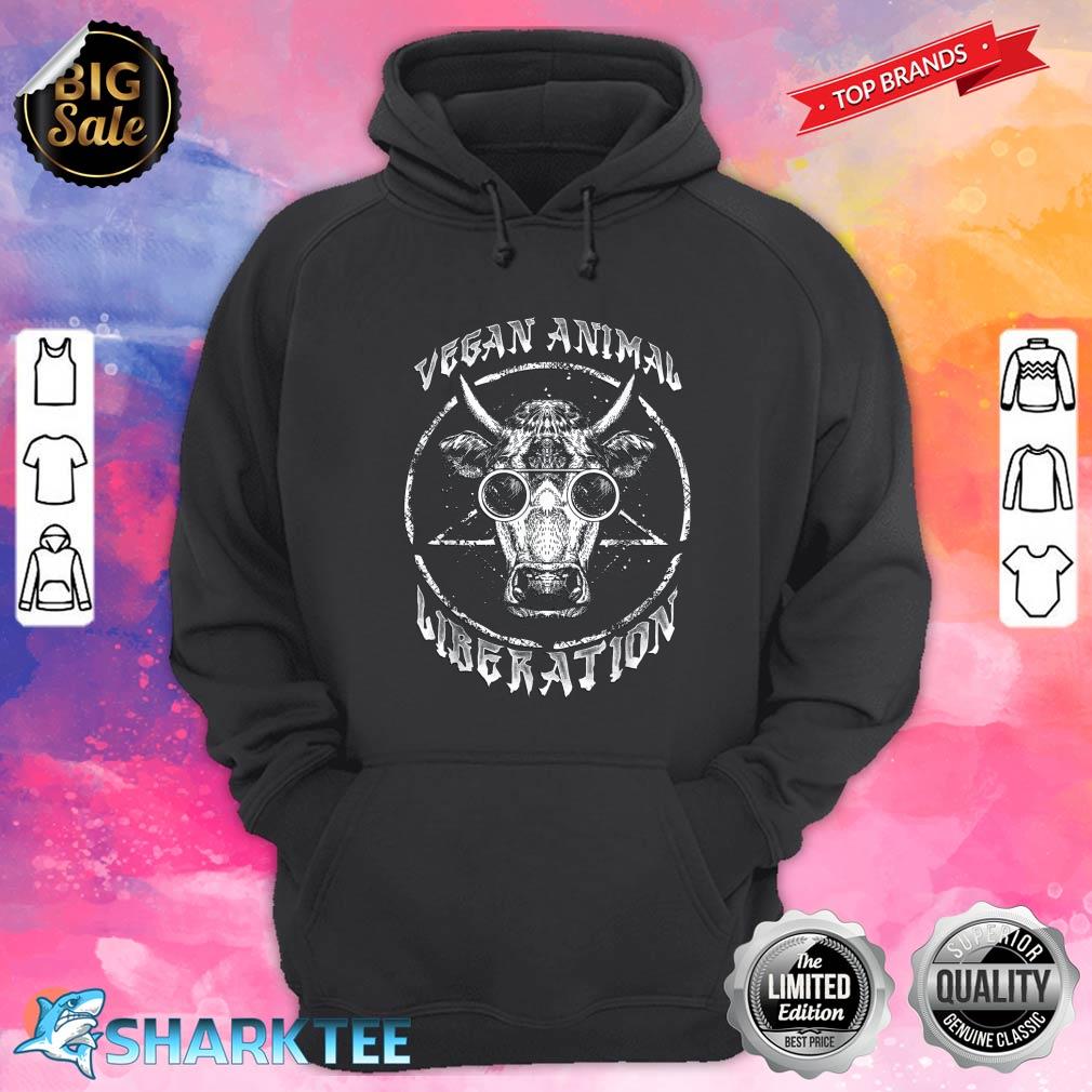Vegan Animal Liberation Goth Pentagram Satanic hoodie