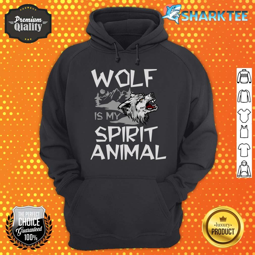 The Wolf Is My Spirit Animal Wolf And Moon Funny Animal hoodie