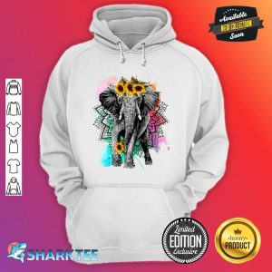 Womens Elephant Family Wild Animal Mandala Graphics Premium hoodie