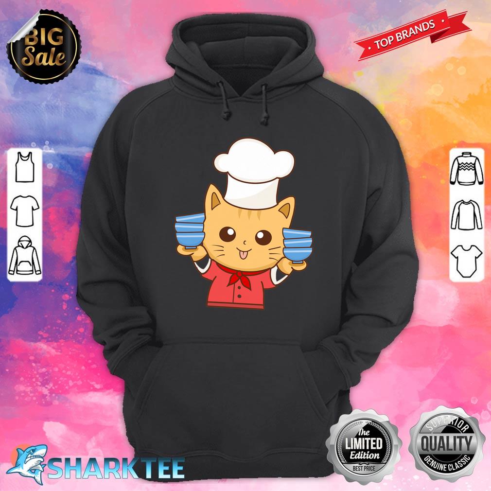 Yellow Cat Chef Loves Animals hoodie