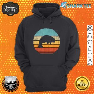 Manatee Retro Vintage 60s 70s Sunset Sea Cow Animal Lovers hoodie