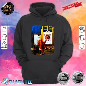 Cute Cat Painting Lion Artistic Animals Lover Graphic Hoodie