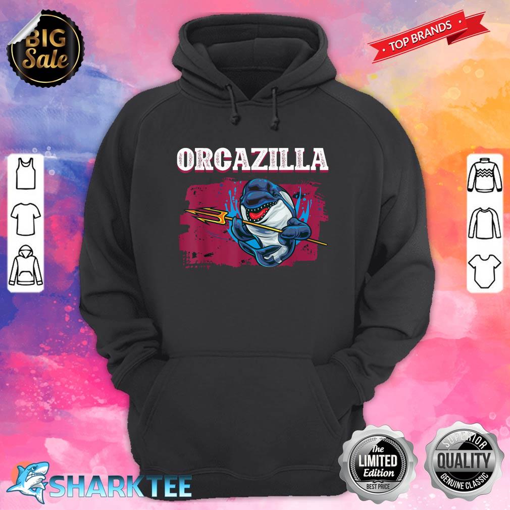 Funny Orcazilla With Trident King Of The Ocean Orcas Hoodie 