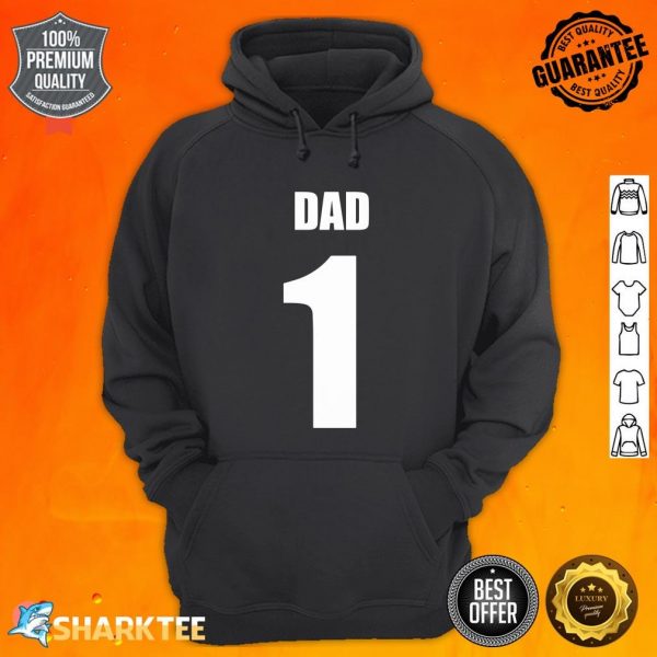Number 1 Dad -On Back Jersey Sports Father Family hoodie