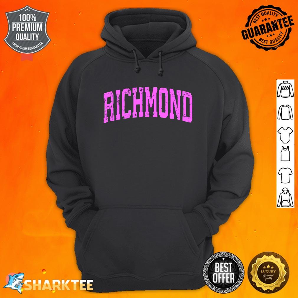 Richmond California CA Vintage Athletic Sports Pink Design hoodie