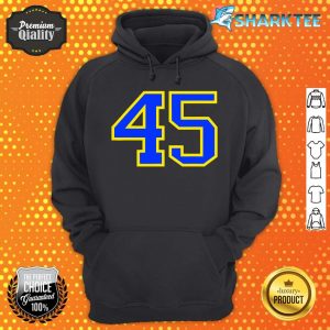 Lucky Number #45 Blue Yellow Sport Player Fan Jersey hoodie