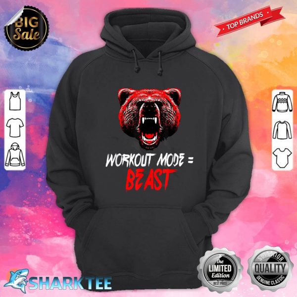 Workout Mode Beast Funny Sport Training hoodie
