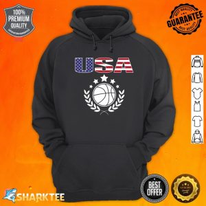 America Basketball Fans Jersey USA Flag Summer Sport Lover Premium hoodie