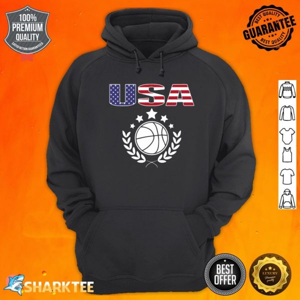 America Basketball Fans Jersey USA Flag Summer Sport Lover Premium hoodie