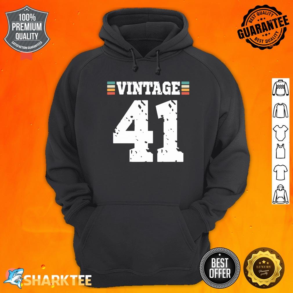 Vintage 41 Year Old Happy 41st Birthday Fun Sports Fan hoodie