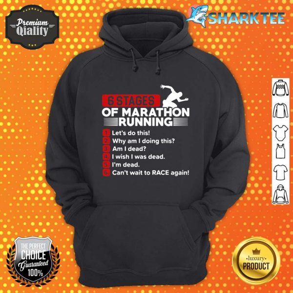 7 Stages Of Marahon Running Jogger Athlete Running Sports hoodie