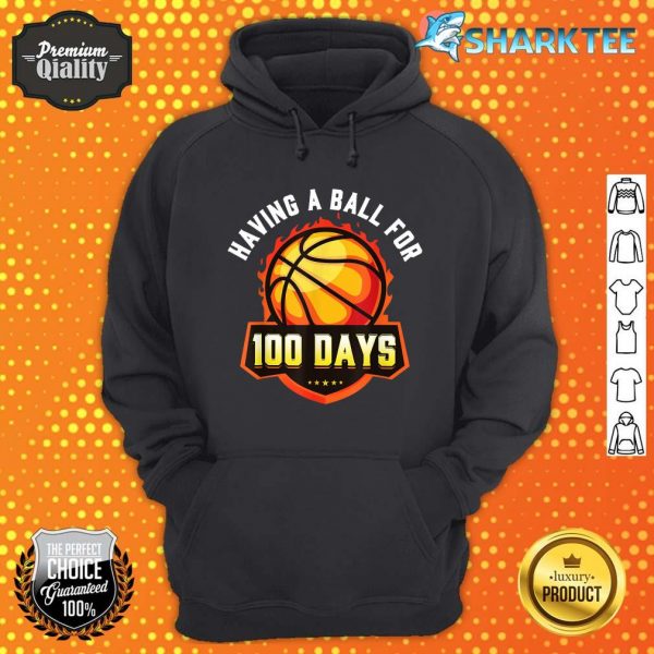 100 Days Of School Pun 100th Day Sport Basketball hoodie