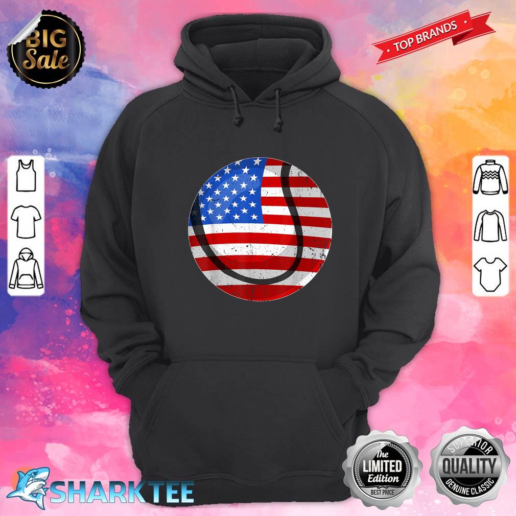 Tennis Player American Flag 4th Of July Ball Sport Lover hoodie