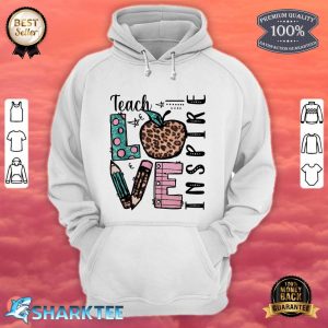 Cute Leopard Animal Print For Teacher Mom Teach Love Inspire hoodie