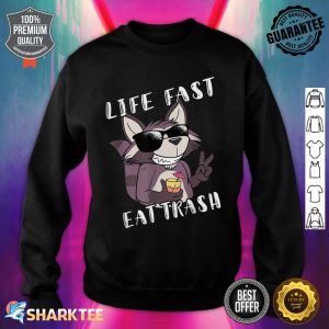 Life Fast Eat Trash Raccoon Trash Panda Animal Mamm sweatshirt