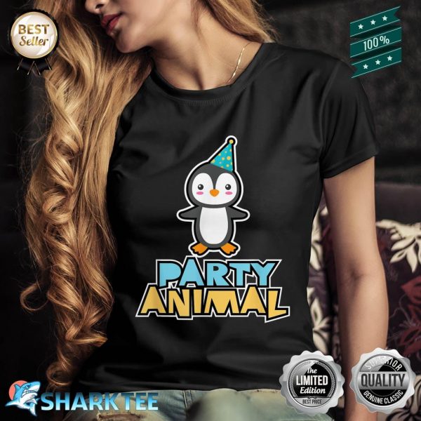 Party Animal Shirt Penguin Shirt Graphic Birthday Shirt