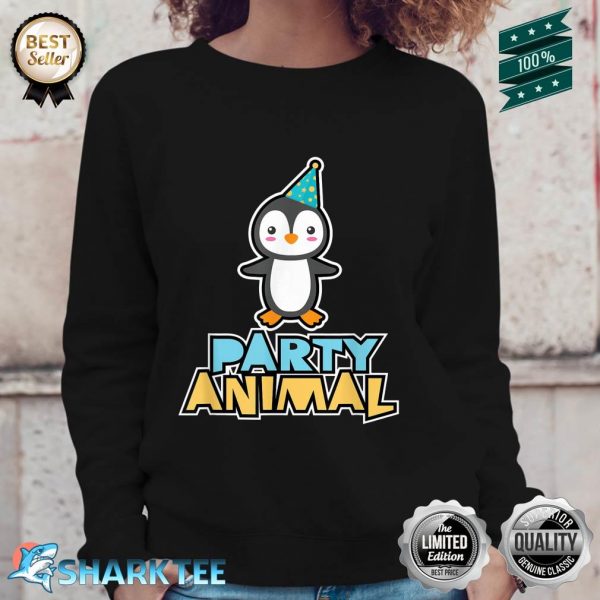Party Animal Shirt Penguin Shirt Graphic Birthday Sweatshirt