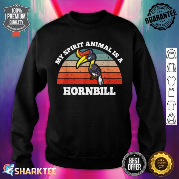 Retro Vintage My Spirit Animal Is A Hornbill sweatshirt
