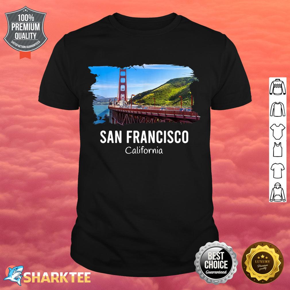 San Francisco California Bay area Golden Gate Bridge Skyline shirt