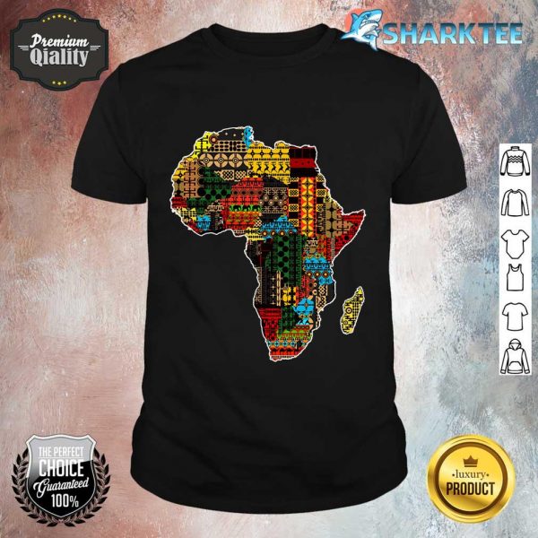 African Traditional Ethnic Pattern Africa Map shirt
