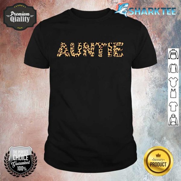 Auntie Aunt Leopard Print Animal Safari Trendy shirt