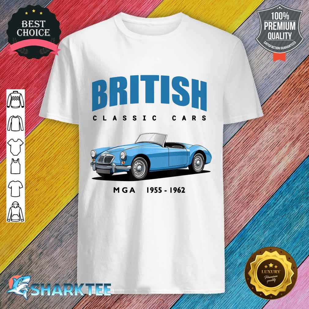 British Classic Cars Pale Blue MGA Sports Car shirt