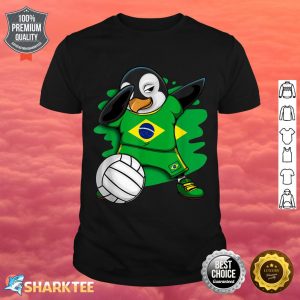 Dabbing Penguin Brazil Volleyball Fans Jersey Summer Sports shirt