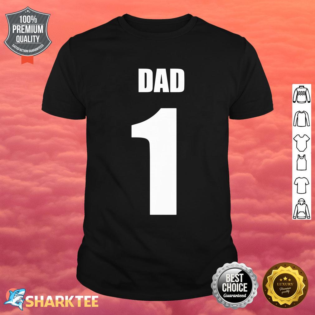 Number 1 Dad -On Back Jersey Sports Father Family shirt