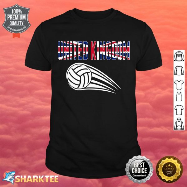 United Kingdom Volleyball Fans Jersey UK Flag Sport Lovers shirt