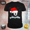 Christmas Santa Hat Funny Billiards Sport Xmas shirt
