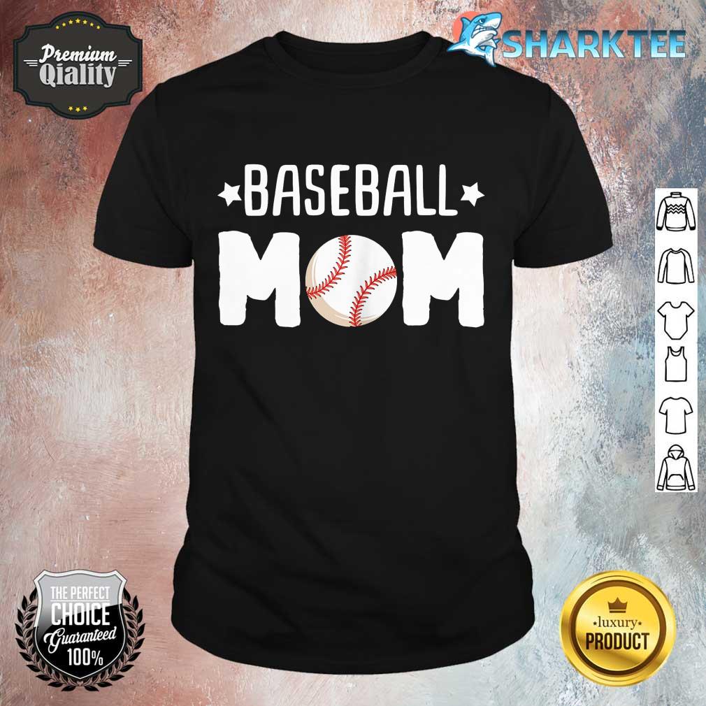 Womens Baseball Mom Baseball Softball Sport Cheering Womens shirt