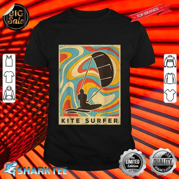 Vintage Kite Surfing Sport Retro Poster shirt