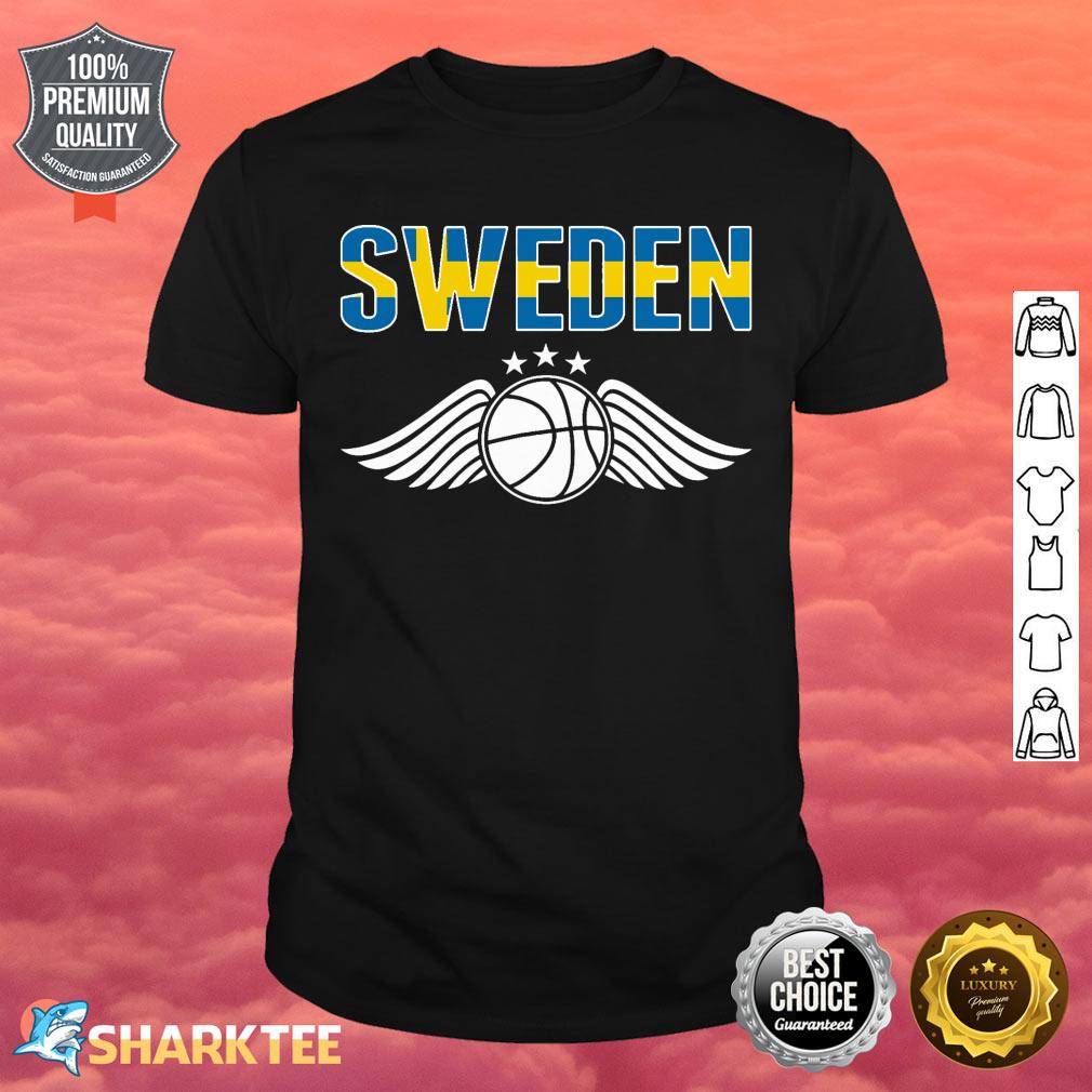 Sweden Basketball Lovers Jersey Swedish Flag Summer Sports Premium shirt