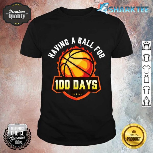 100 Days Of School Pun 100th Day Sport Basketball shirt