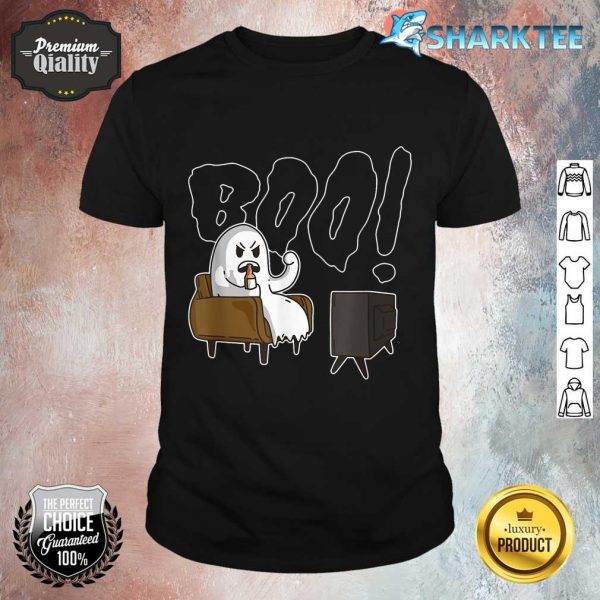 Cute Booing Drinking Beer Ghost Watching Sport Games shirt