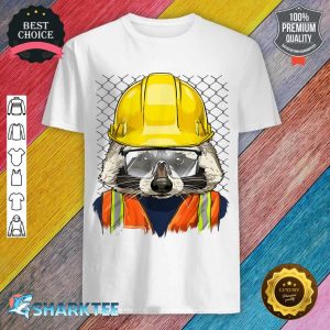 Raccoon Construction Worker Wildlife Raccoon American Animal shirt