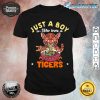 Just A Boy Who Loves Tigers Wildlife Animal Rescuers shirt