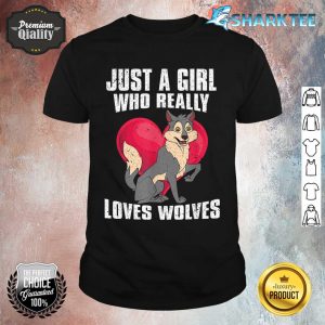 Predator Animal Lover Girls Women Cute Wolf shirt