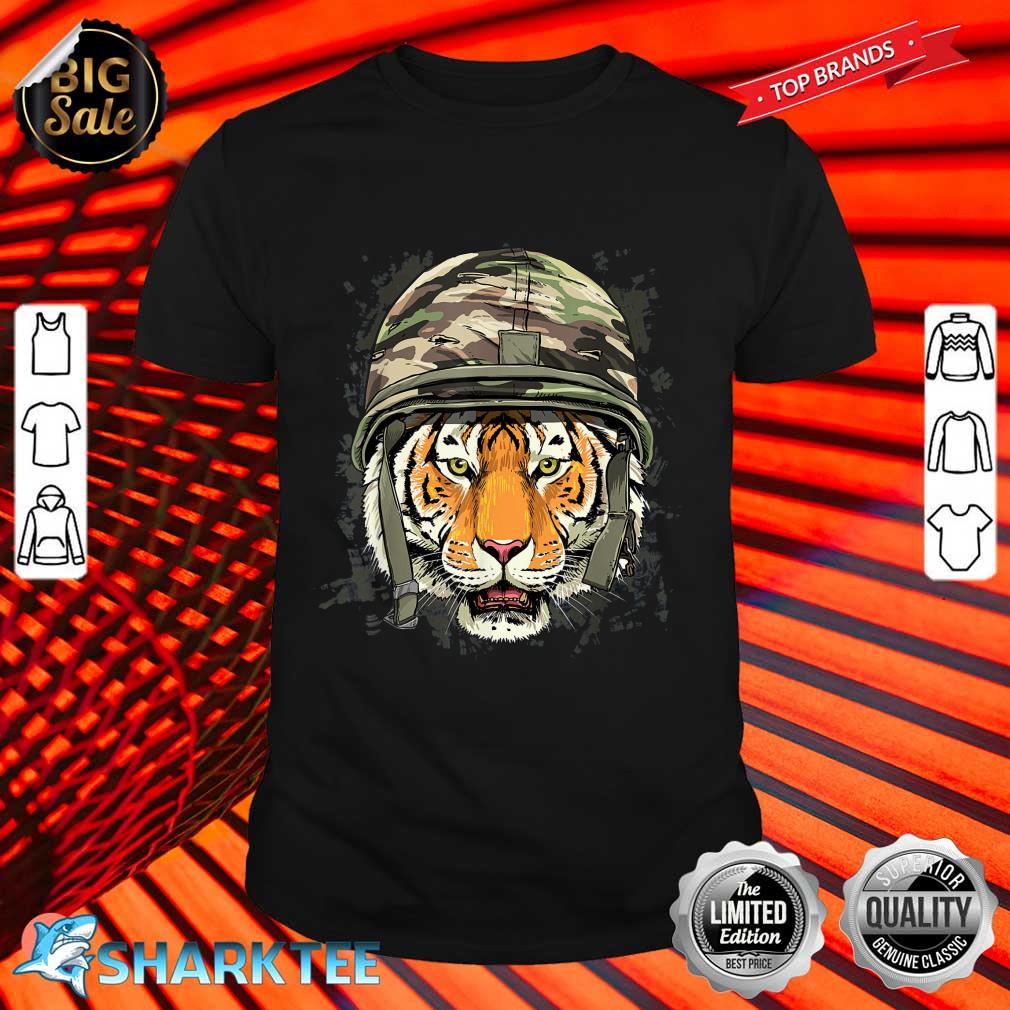 Tiger Soldier Veteran Army Tiger Safari Animal Lover shirt