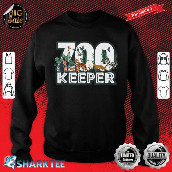 Zookeeper Wild woods jungle Tropical Forest Animals Theme sweatshirt