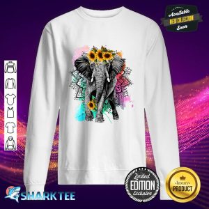 Womens Elephant Family Wild Animal Mandala Graphics Premium sweatshirt