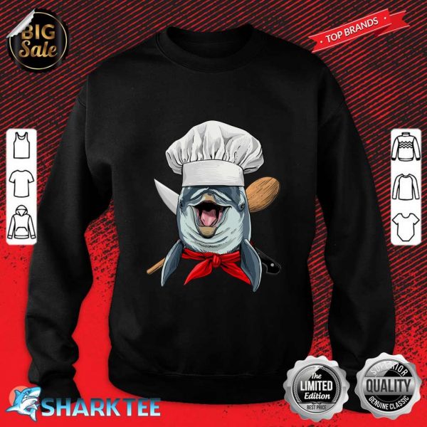 Dolphin Chef Sea Animal Dolphin Ocean Cooking Lover sweatshirt