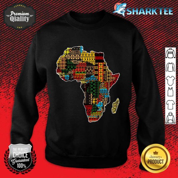 African Traditional Ethnic Pattern Africa Map sweatshirt